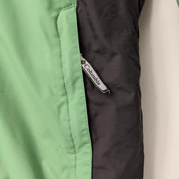 COLUMBIA Waterproof Ski Jacket, Green, XL - Picture 12 of 16